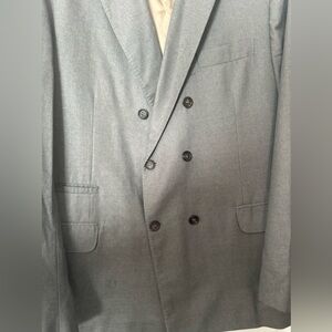 Double breasted suit jacket.